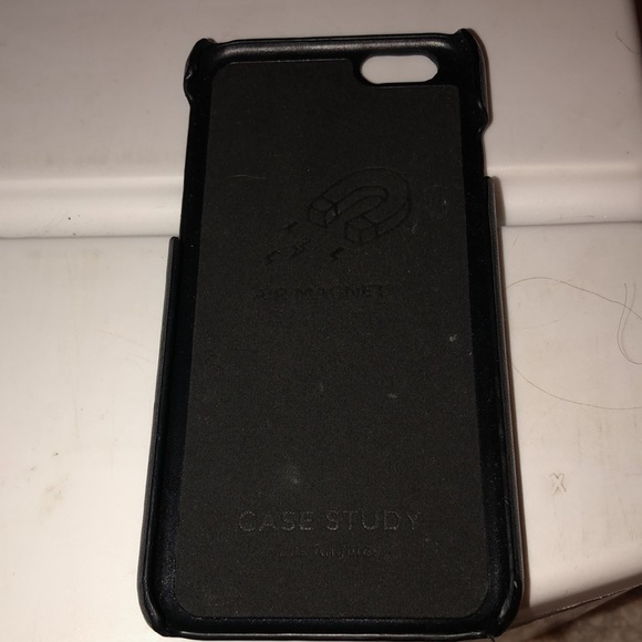IPHONE 6S,7/8 air magnet black leather phone case like new strong hold - Picture 2 of 3